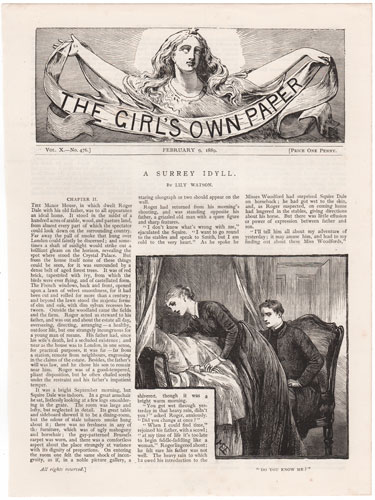 Original antique engraving from The Girl's Own Paper 1888-1890